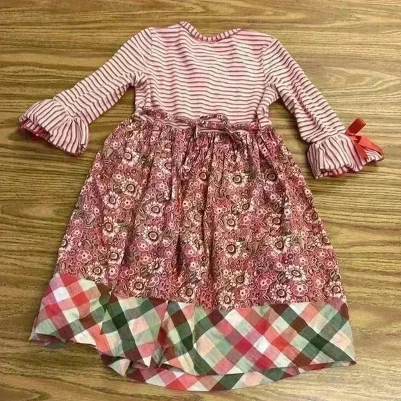 Bonnie Jean Girls' Fall Dress Plaid Pumpkin Embroidered size 5 - Picture 4 of 12